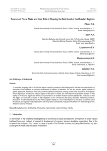 Sources of Fiscal Risks and their Role in Shaping the... Mediterranean Journal of Social Sciences Edelev D.A. MCSER Publishing, Rome-Italy