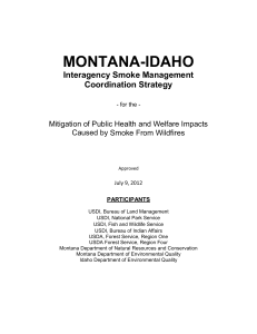 MONTANA-IDAHO Interagency Smoke Management Coordination Strategy Mitigation of Public Health and Welfare Impacts