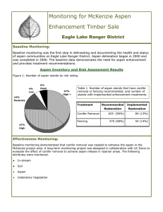 Monitoring for McKenzie Aspen Enhancement Timber Sale Eagle Lake Ranger District