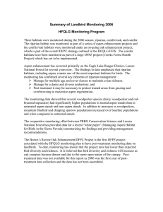 Summary of Landbird Monitoring 2006 HFQLG Monitoring Program