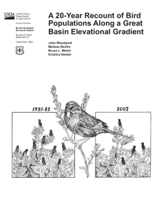 A 20-Year Recount of Bird Populations Along a Great Basin Elevational Gradient