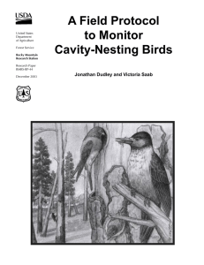 A Field Protocol to Monitor Cavity-Nesting Birds Jonathan Dudley and Victoria Saab