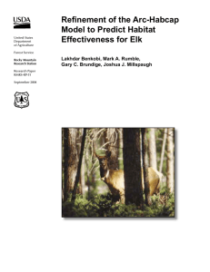 Refi nement of the Arc-Habcap Model to Predict Habitat Effectiveness for Elk