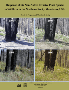 Response of Six Non-Native Invasive Plant Species 2001 2003