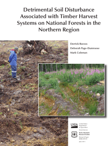 Detrimental Soil Disturbance Associated with Timber Harvest Northern Region