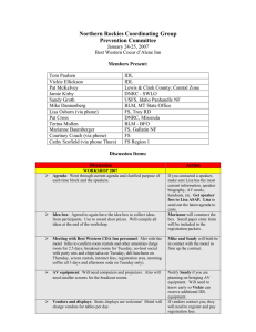 Northern Rockies Coordinating Group Prevention Committee