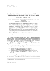 Boundary Value Problems for the Adjoint System of Differential