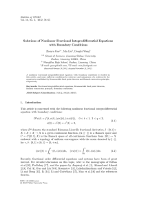 Solutions of Nonlinear Fractional Integrodifferential Equations with Boundary Conditions