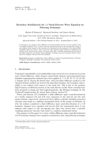 Boundary Stabilization for 1-d Semi-Discrete Wave Equation by Filtering Technique