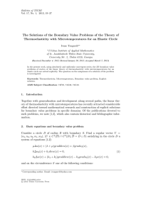 The Solutions of the Boundary Value Problems of the Theory... Thermoelasticity with Microtemperatures for an Elastic Circle