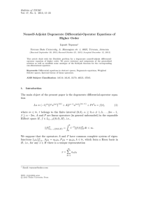 Nonself-Adjoint Degenerate Differential-Operator Equations of Higher Order