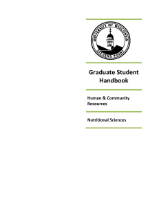 Graduate Student Handbook Human &amp; Community