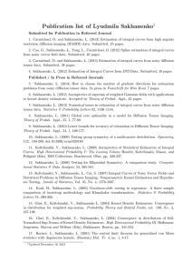 Publication list of Lyudmila Sakhanenko 1