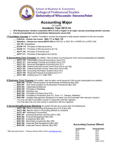 Accounting Major  Academic Year 2013-14