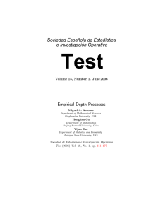 Test Sociedad Española de Estadística e Investigación Operativa Empirical Depth Processes