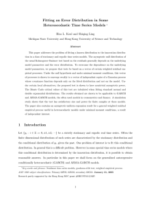 Fitting an Error Distribution in Some Heteroscedastic Time Series Models