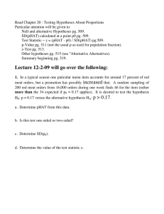 Read Chapter 20 : Testing Hypotheses About Proportions