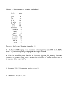 Chapter 3.  Discrete random variables (and related).