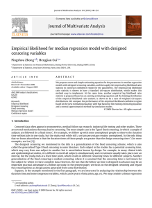 Journal of Multivariate Analysis censoring variables