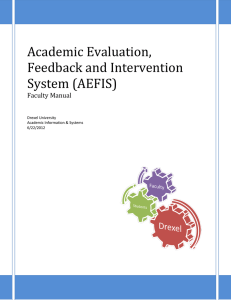 Academic Evaluation, Feedback and Intervention System (AEFIS)
