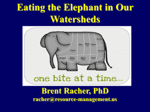 Eating the Elephant in Our Watersheds Brent Racher, PhD