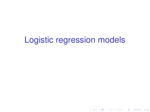 Logistic regression models 1/13