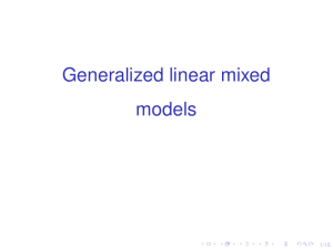 Generalized linear mixed models 1/15