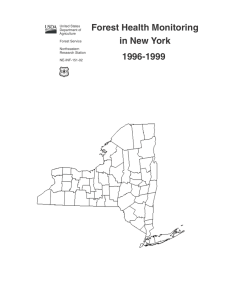 Forest Health Monitoring in New York 1996-1999