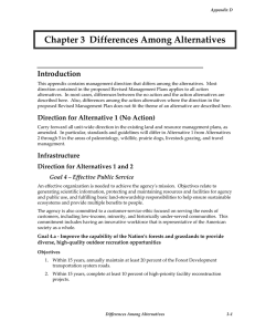 Chapter 3  Differences Among Alternatives Introduction