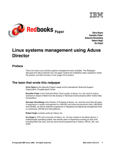 Red books Linux systems management using Aduva Director
