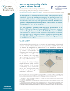 Measuring the Quality of Aid: QuODA Second Edition