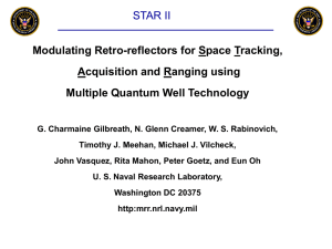 Modulating Retro-reflectors for Space Tracking, Acquisition and Ranging using STAR II