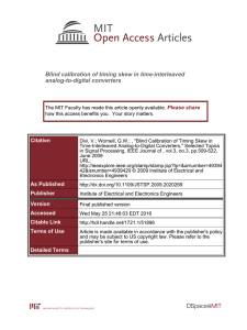 Blind calibration of timing skew in time-interleaved analog-to-digital converters Please share