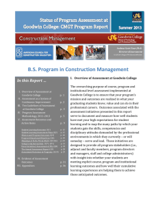 B.S. Program in Construction Management In this Report …