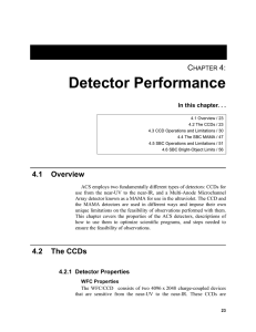 Detector Performance C 4: HAPTER