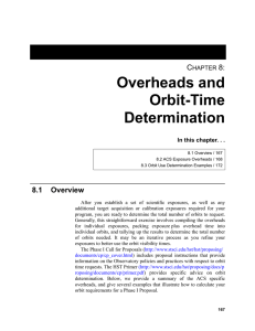 Overheads and Orbit-Time Determination C