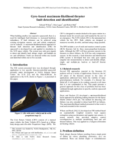 Gyro -based maximum-likelihood thruster fault detection and identification