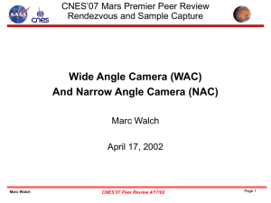 Wide Angle Camera (WAC) And Narrow Angle Camera (NAC)