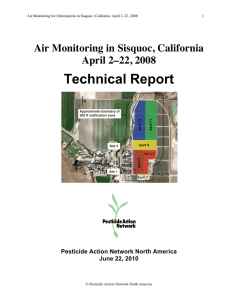 Technical Report  Air Monitoring in Sisquoc, California April 2–22, 2008