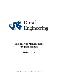 Engineering Management Program Manual  2014-2015