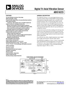 Digital Tri-Axial Vibration Sensor ADIS16223  FEATURES