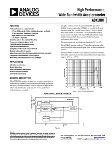 High Performance, Wide Bandwidth Accelerometer ADXL001