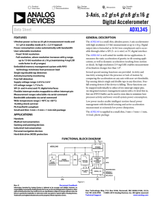 g Digital Accelerometer ADXL345 Data Sheet