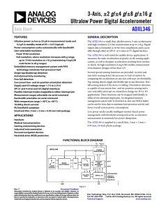 g Ultralow Power Digital Accelerometer ADXL346 Data Sheet