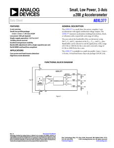 Small, Low Power, 3-Axis g ADXL377 Data Sheet