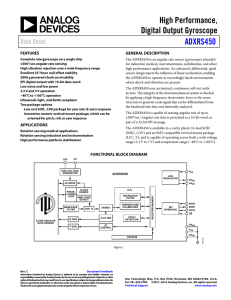 High Performance, Digital Output Gyroscope ADXRS450 Data Sheet