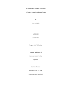 A Collaborative Potential Assessment of Project Atmospheric Brown Clouds by