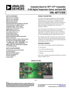 EVAL-ADT7316EB Evaluation Board for SPI -/I C