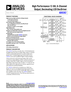 High Performance 12-Bit, 6-Channel Output, Decimating LCD DecDriver AD8382 Data Sheet