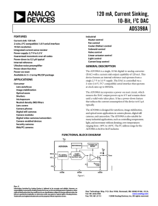 120 mA, Current Sinking, 10-Bit, I C DAC AD5398A
